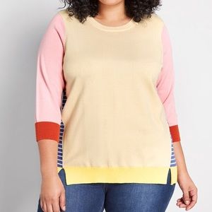 ModCloth Well-Placed Pep Colorblock Sweater